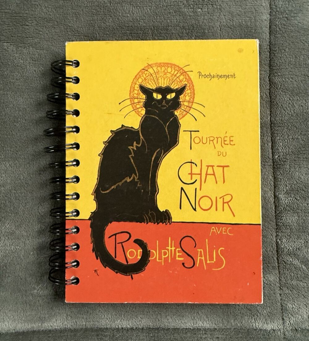 Tournee Du Chat Noir Avec Rodolptte Salis Hardcover Spiral Notebook Journal 8x6